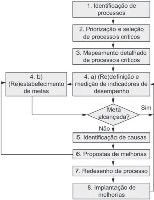 Figura 3. Modelo de aperfeiçoamento de processos 