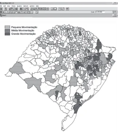Figura 1. Movimentação de contêineres dos municípios gaúchos via portos da região sul.