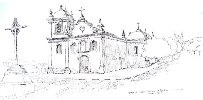Figura 1 - Igreja de Nossa Senhora do Rosário - 1721. Pombal, PB.  