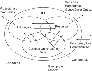 Figura 1. O papel da universidade na sociedade, relati- relati-vo ao desenrelati-volvimento sustentável