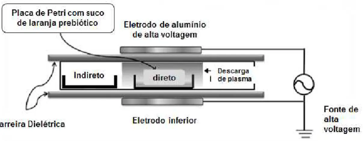 Figura  2  –   Esquema  de  montagem  experimental  para  sistema  de  plasma  frio. 