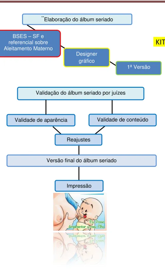 Figura 2 - Representação gráfica da elaboração e validação do Álbum Seriado.  