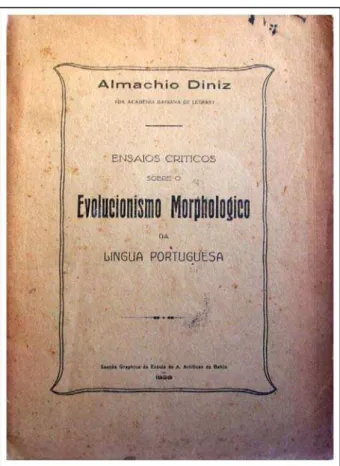 Figura 3 – Capa do livro Ensaios de critica sobre o evolucionismo morphologico de Língua Portuguesa,   de Almachio Diniz