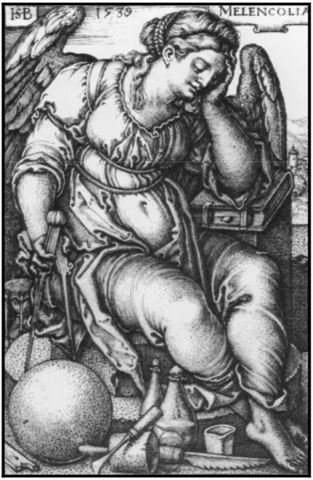 Figura 7 - Hans Sebald Beham, “Melencolia”, Gravura, 1539 [fonte: site Giornale Nuevo]