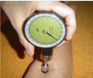 Figura  12  –   Algômetro  de  pressão  modelo  Fischer  PTM  (Pressure  Threshold  Meter,  Pain  Diagnostics &amp; Thermography, EUA)