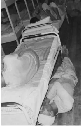 Figura 3: Colchões de capim; década de 1970  (Acervo do Cedope/HCS)