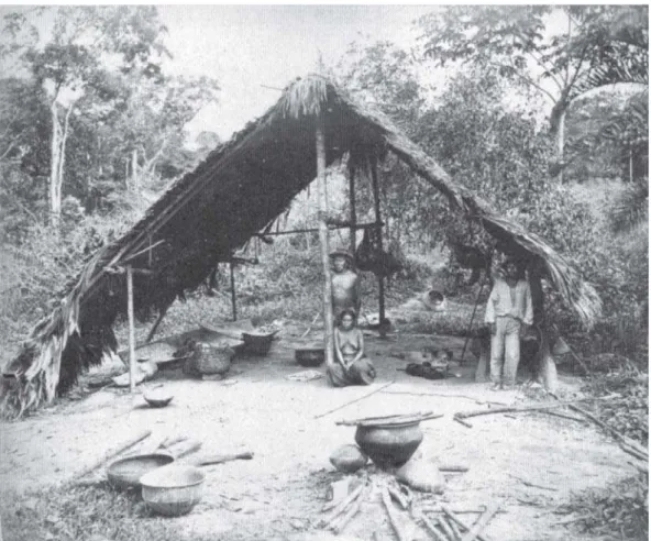 Figura 3: A cozinha da maloca, Manaus, 1865, foto de A. Frisch (Biblioteca Nacional)