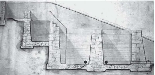 Figura 2: Caixas d’água do projeto de Wurffbain. (Arquivo da Câmara Municipal de Ouro Preto)