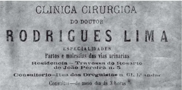 Figura 1: Anúncio dos serviços clínicos do doutor Rodrigues Lima, publicado no Diário da Bahia, em 19 de dezembro de 1883 (p.4)