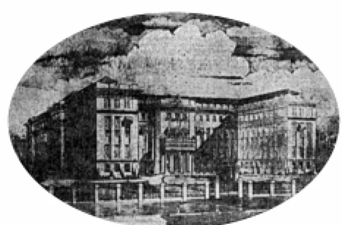 Figura 10  Primeira planta do Hospital das Clínicas, arquiteto Porto dAve (apud Marinho, 1931)
