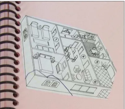 Figura 3 – Gravura que representa como Patrícia gostaria que fosse sua casa. 