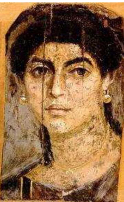 Figura 1: Retrato funerário feminino de Fayum, séc. II a.C. 