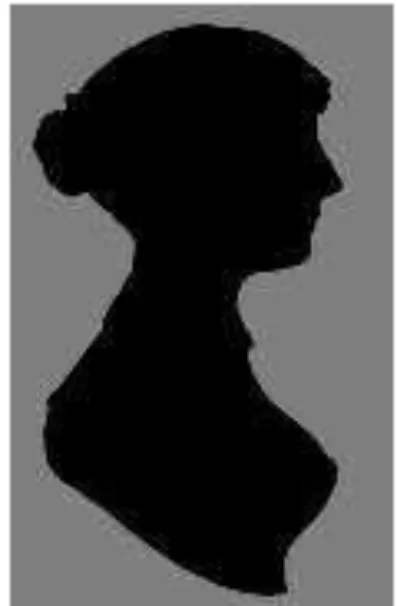 Figura 2: Silhueta de Jane Austen, 1810. 