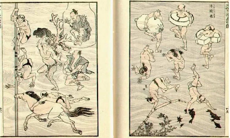 Figura 1: Mangá de Hokusai