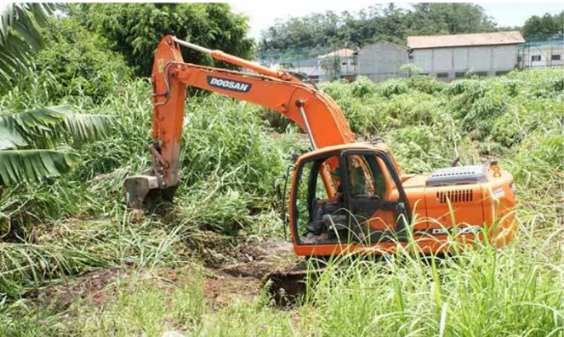 Figura 8 – Limpeza de córrego: exemplo de medida estrutural para contenção de  cheias.