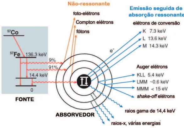 Figura 1.9: Decaimento radioativo do 57 Co [Dyar et al. 2006].