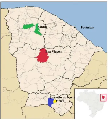 Figura 3  –  Mapa do Estado do Ceará. 