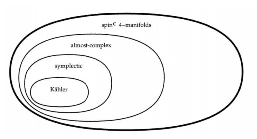 Figura 2 – Estruturas em uma variedade de dimens˜ao 4