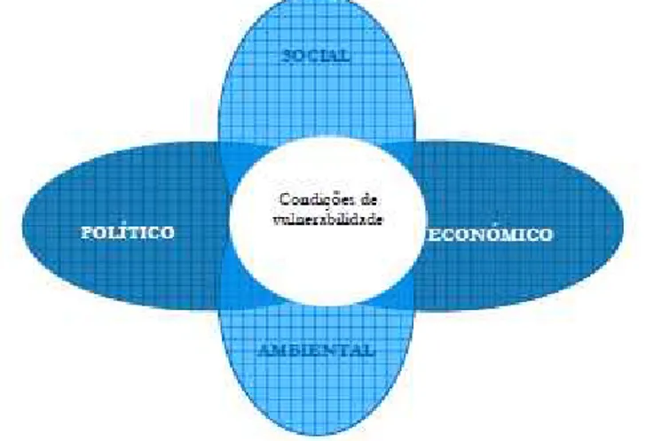 Figura 9 - A relação entre a vulnerabilidade e os setores econômico, social, político e ambiental 