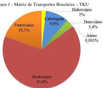 Figura 1 - Matriz de Transportes Brasileira – TKU 