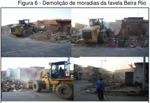 Figura 6 - Demolição de moradias da favela Beira Rio 