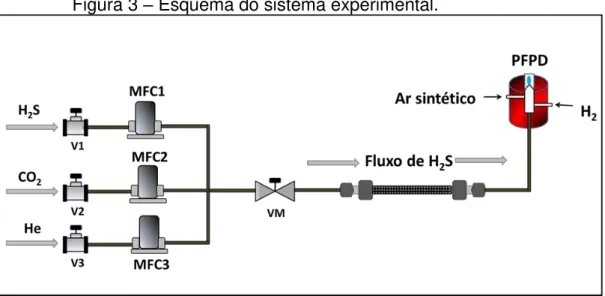 Figura 3  –  Esquema do sistema experimental. 