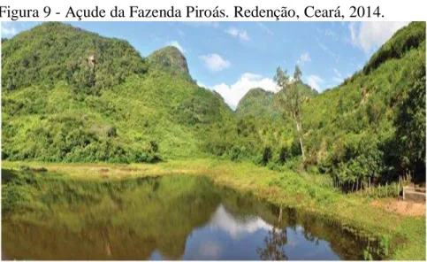 Figura 9 - Açude da Fazenda Piroás. Redenção, Ceará, 2014. 