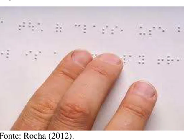 Figura 1 – Usuário ledor do Sistema Braille 
