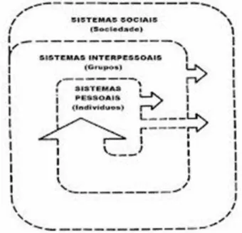Figura 1  –  Estrutura Conceitual para a Enfermagem: Sistema Dinâmico de Interação. 