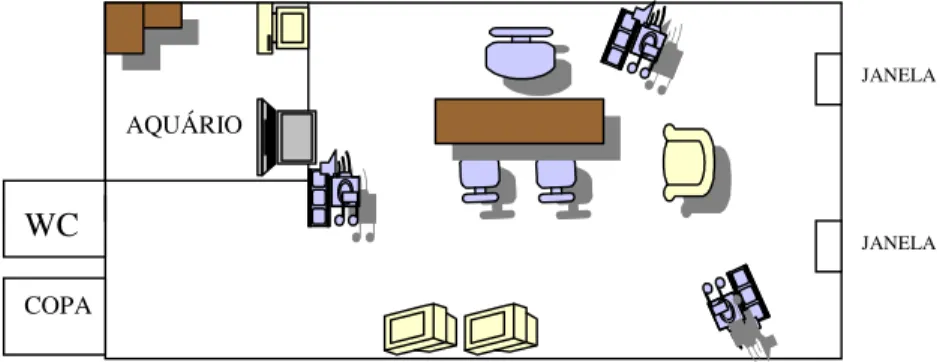 Figura 1: Layout do ambiente. Fortaleza, 2008 