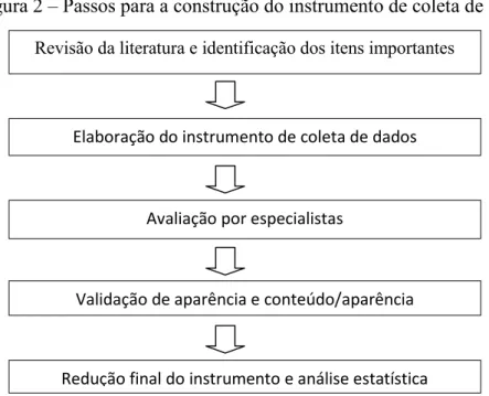 Figura 2 Passos para a construção do instrumento de coleta de dados