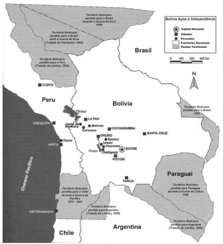 Figura 1: Bolívia em 1825 