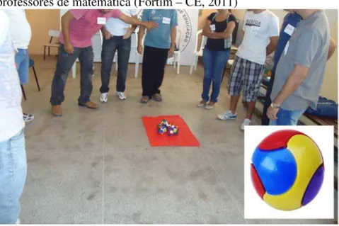 Figura 8 – Momento de abordagem do plateau em formação com  professores de matemática (Fortim – CE, 2011) 