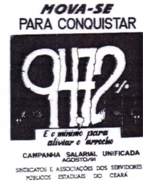 Fig. 3 - Adesivo da Campanha Salarial Unificada de Agosto de 1991