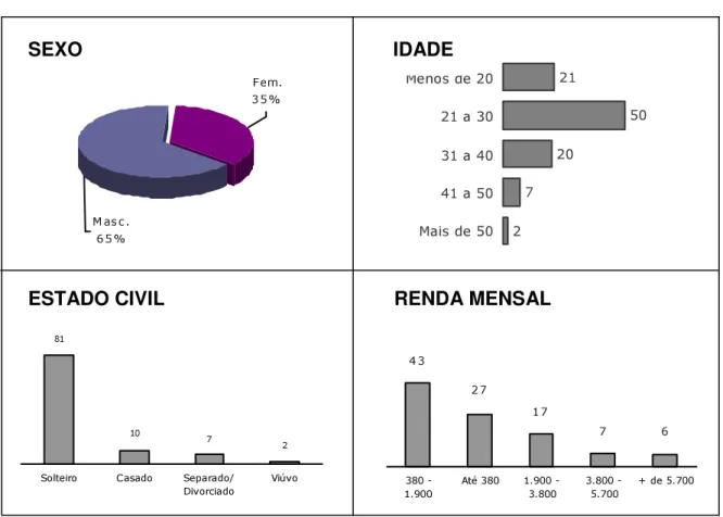 Gráfico 2 - Perfil dos entrevistados (%) 