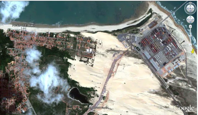 Figura 3. Imagem aérea do distrito do Pecém em São Gonçalo do Amarante, Ceará. 