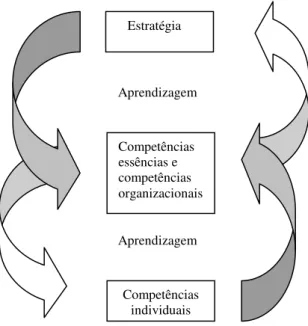 Figura 5 – Estratégia, competências organizacionais e competências individuais. 