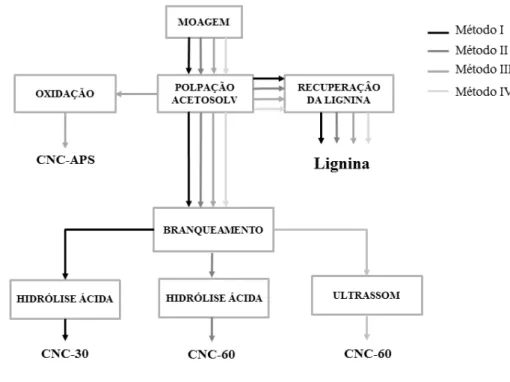 Figura 15 Fluxograma com todos os cenários considerados neste trabalho. 