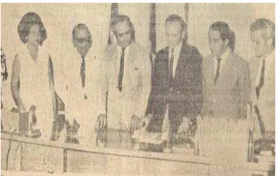 Fig. 11 -    Prefeito José Walter Cavalcante e Dr. Pedro Almino  renovando convênio entre a Prefeitura e a Merenda Escolar