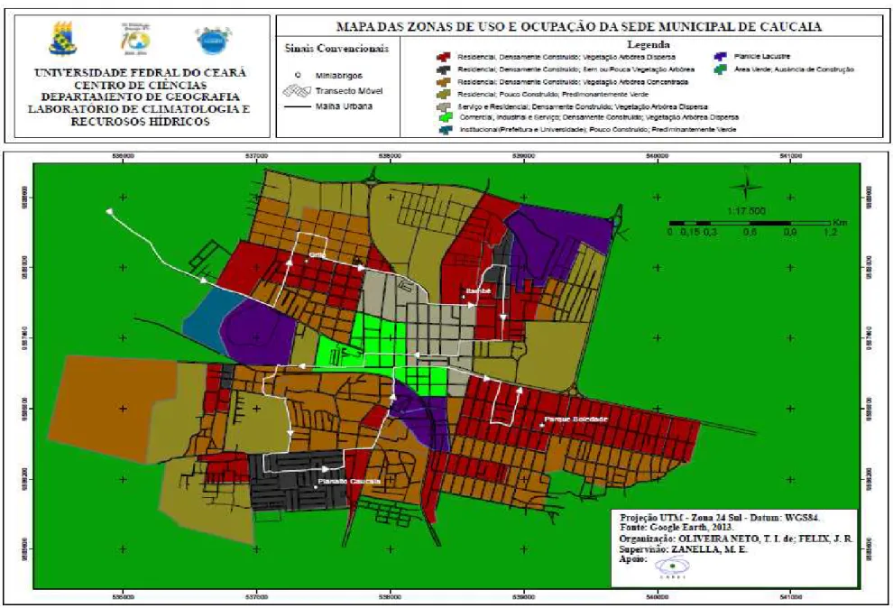 Figura 14 - Carta das Zonas de Uso e Ocupação da sede urbana de Caucaia-CE 