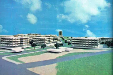 Figura 11 – Maquete da proposta original do Plano Piloto do Centro Administrativo do Ceará  Fonte: Plano Piloto – Centro Administrativo do Estado do Ceará (1979) 