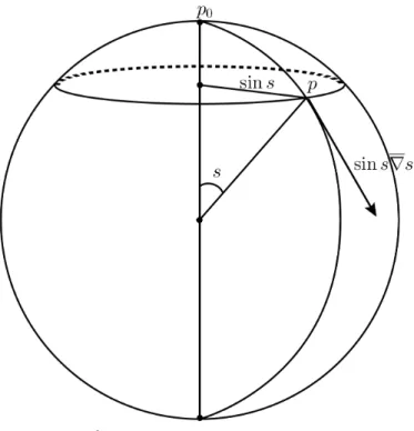 Figura 1: Vetor posi¸c˜ao na esfera
