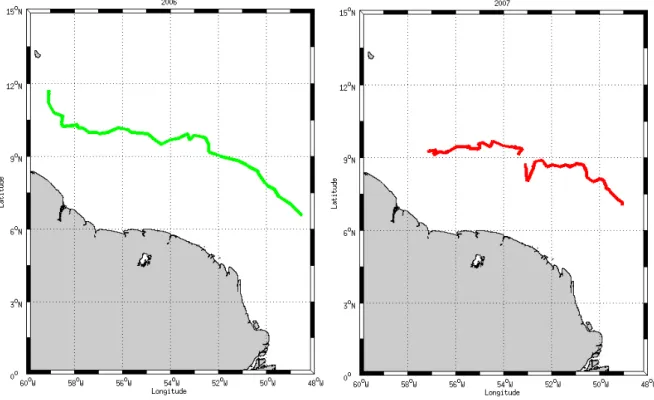 Tabela 3.2: Ocorrências de vórtices por mês, para toda a série temporal analisada (2005 a 2014) Vórtices Jan Fev Mar Abr Mai Jun Jul Ago Set Out Nov Dez