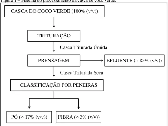 Figura 1 – Sistema do processamento da casca de coco verde. 