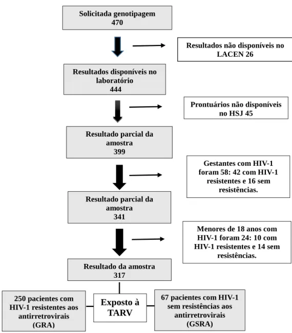 Gráfico  03  -  Resultado  da  amostra,  após  o  exame  de  genotipagem  dos  pacientes  com  HIV – 1, no período de 2011 a 2013, incluídos no estudo