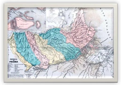 Figura 4 - Essa foi a primeira construção cartográfica e administrativa, a qual deveria ser  denominada de Província de OIAPÓQUIA (1853)
