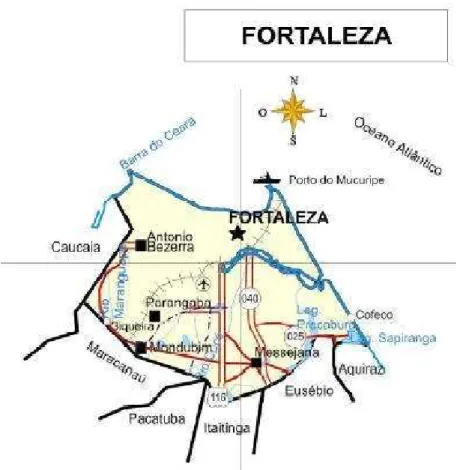 Figura 1. Mapa do município de Fortaleza - CE, 2005. 