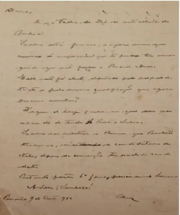 Figura 7: Carta de Capistrano de Abreu para Xará – Acervo Instituto do Ceará. 