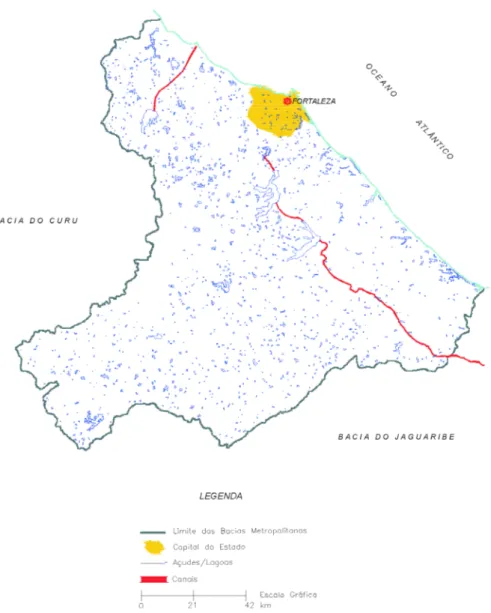 FIGURA 1:  Rede  de Açudagem  das  Bacias  Metropolitanas.