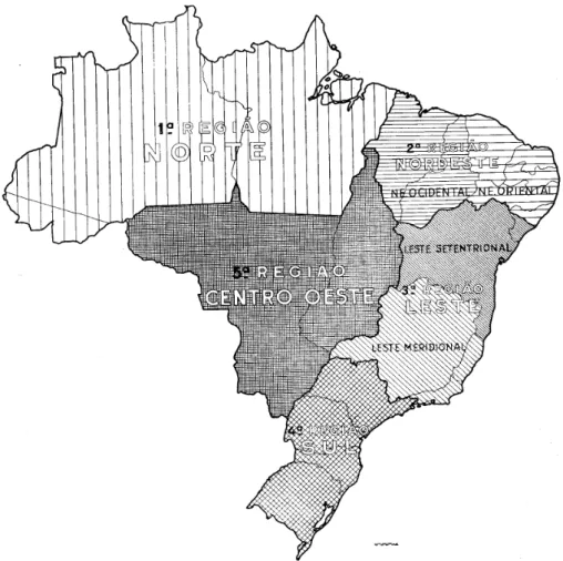 Figura 2 – Mapa das Regiões Político-administrativas brasileiras Circular Nº 1/1942 
